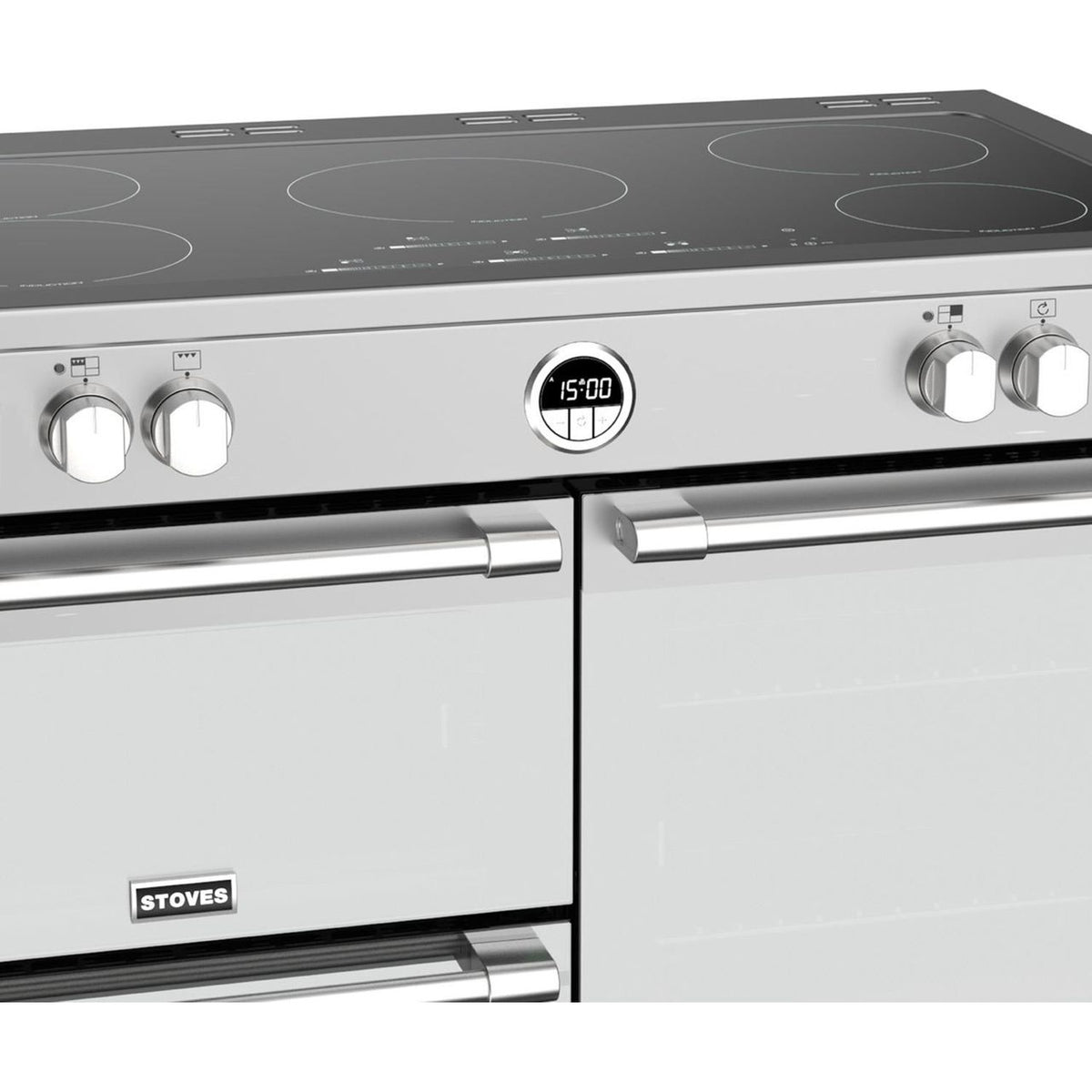 Stoves Sterling ST STER S1000Ei MK22 SS 100cm Electric Range Cooker with Induction Hob - Stainless Steel - A Rated