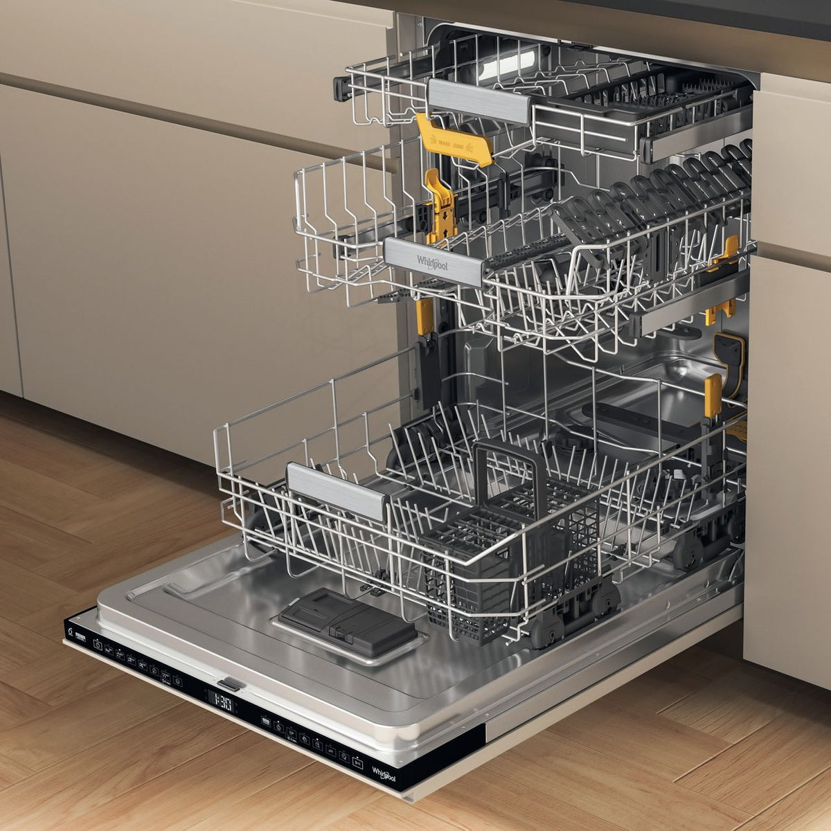 W8IHP42LUK | Whirlpool Dishwasher | Black | ao.com