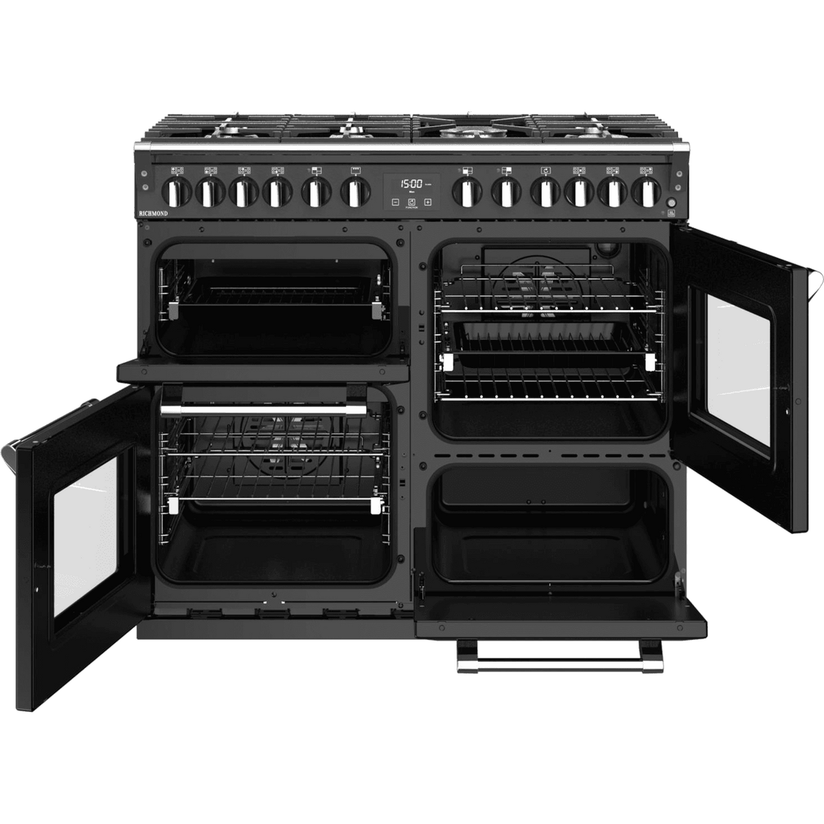 Stoves Richmond ST RICH S1000DF MK22 ANT 100cm Dual Fuel Range Cooker - Anthracite - A Rated