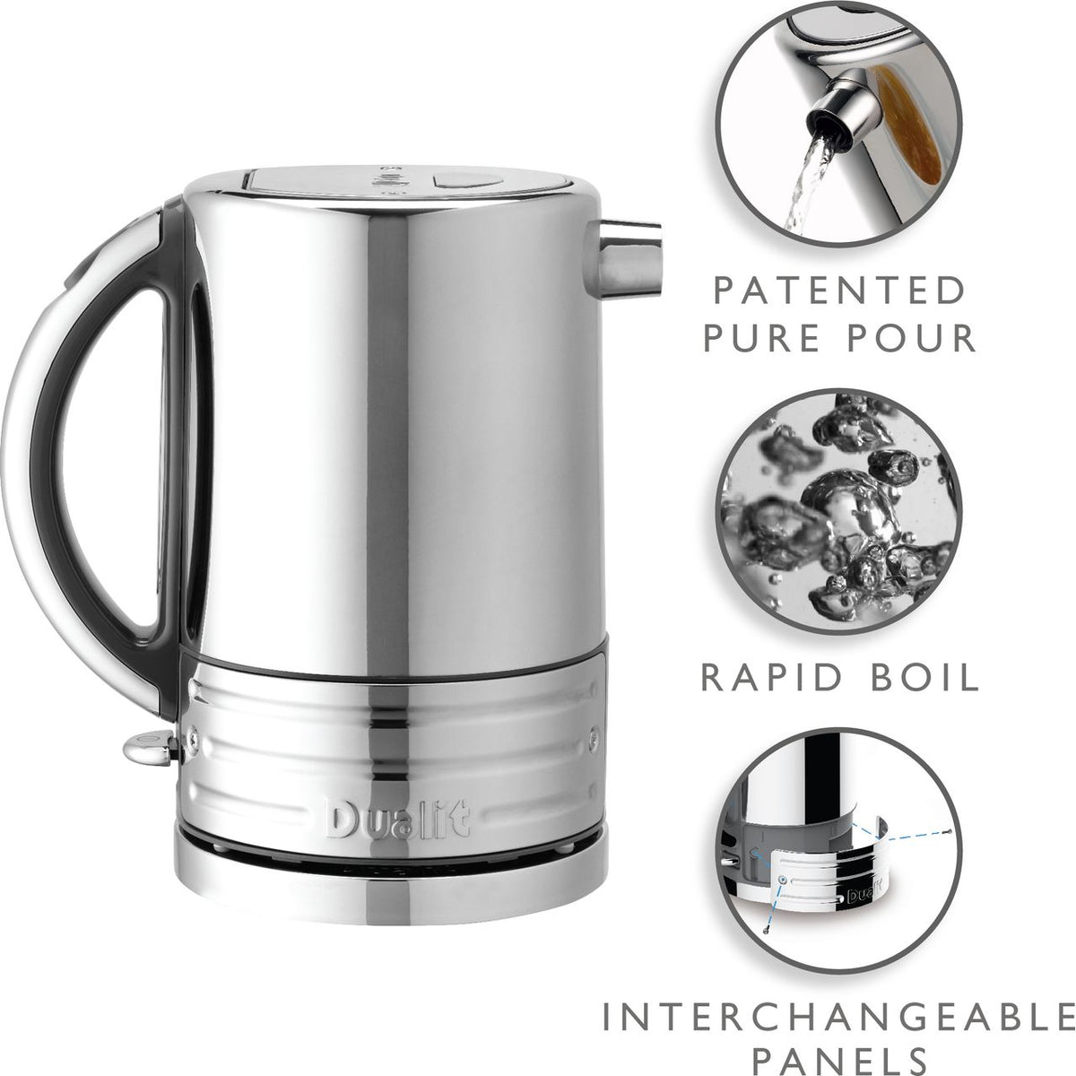 Dualit Architect 72926 Kettle - Stainless Steel - Grey