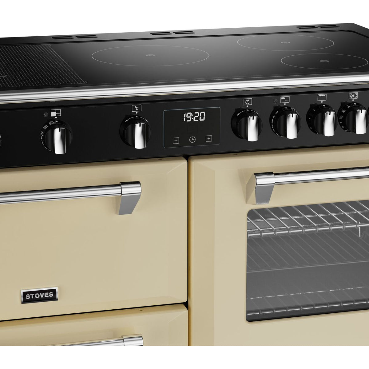 Stoves Richmond Deluxe ST DX RICH D1100Ei RTY CC 100cm Electric Range Cooker with Induction Hob - Cream - A Rated