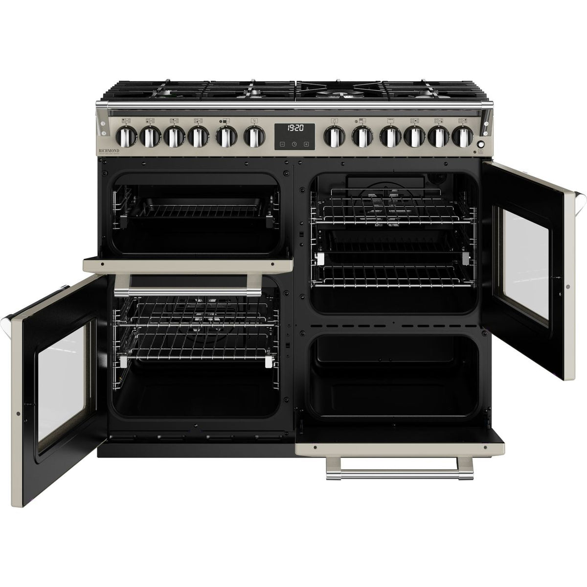 Stoves Richmond Deluxe ST DX RICH D1000DF PMU Dual Fuel Range Cooker - Porcini Mushroom - A Rated