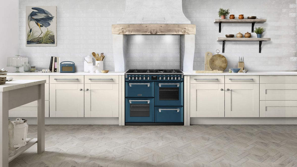 Stoves Richmond Deluxe ST DX RICH D1000DF KTE Dual Fuel Range Cooker - Kingfisher Teal - A Rated