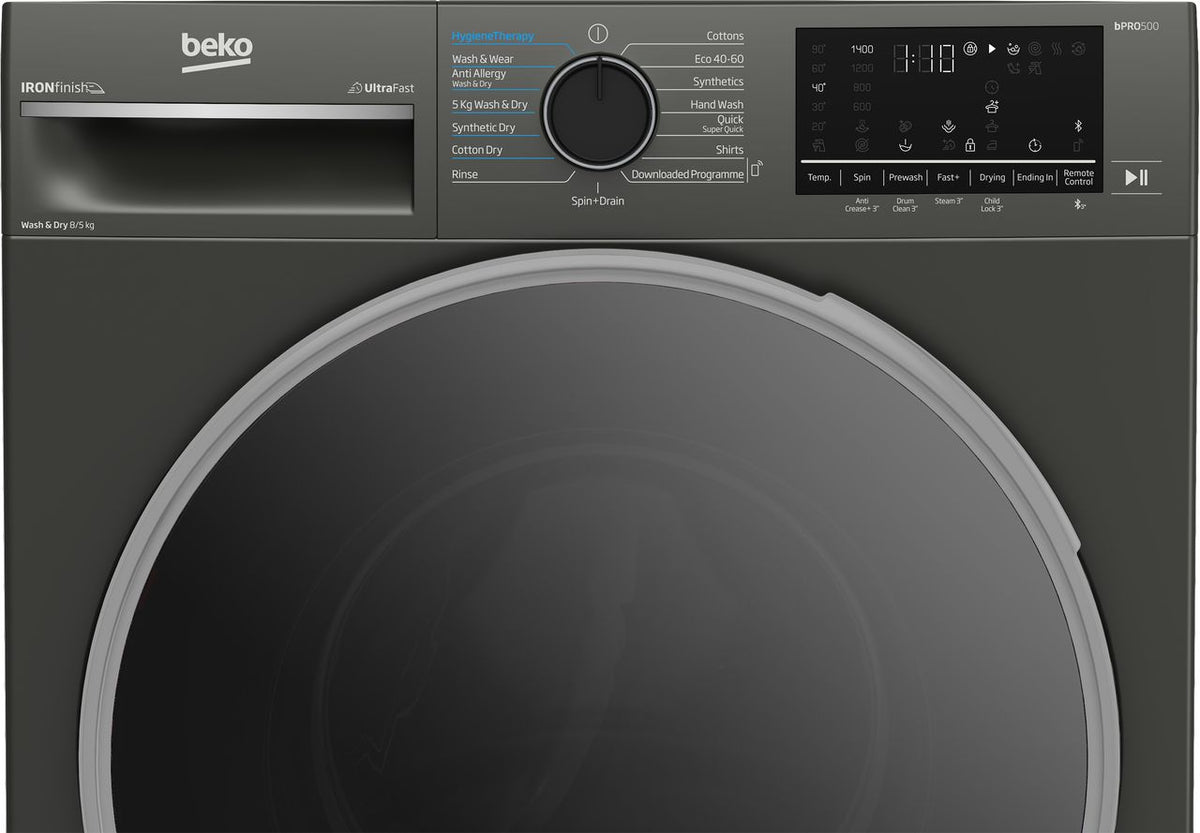 Beko B5D58544UG 8Kg - 5Kg Washer Dryer with 1400 rpm - Graphite - D Rated