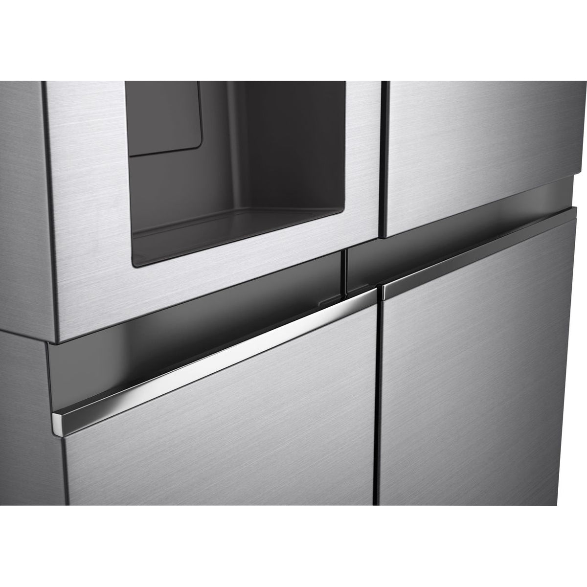 LG NatureFRESH™ GSLA81PZLD Wifi Connected Non-Plumbed Frost Free American Fridge Freezer - Shiny Steel - D Rated