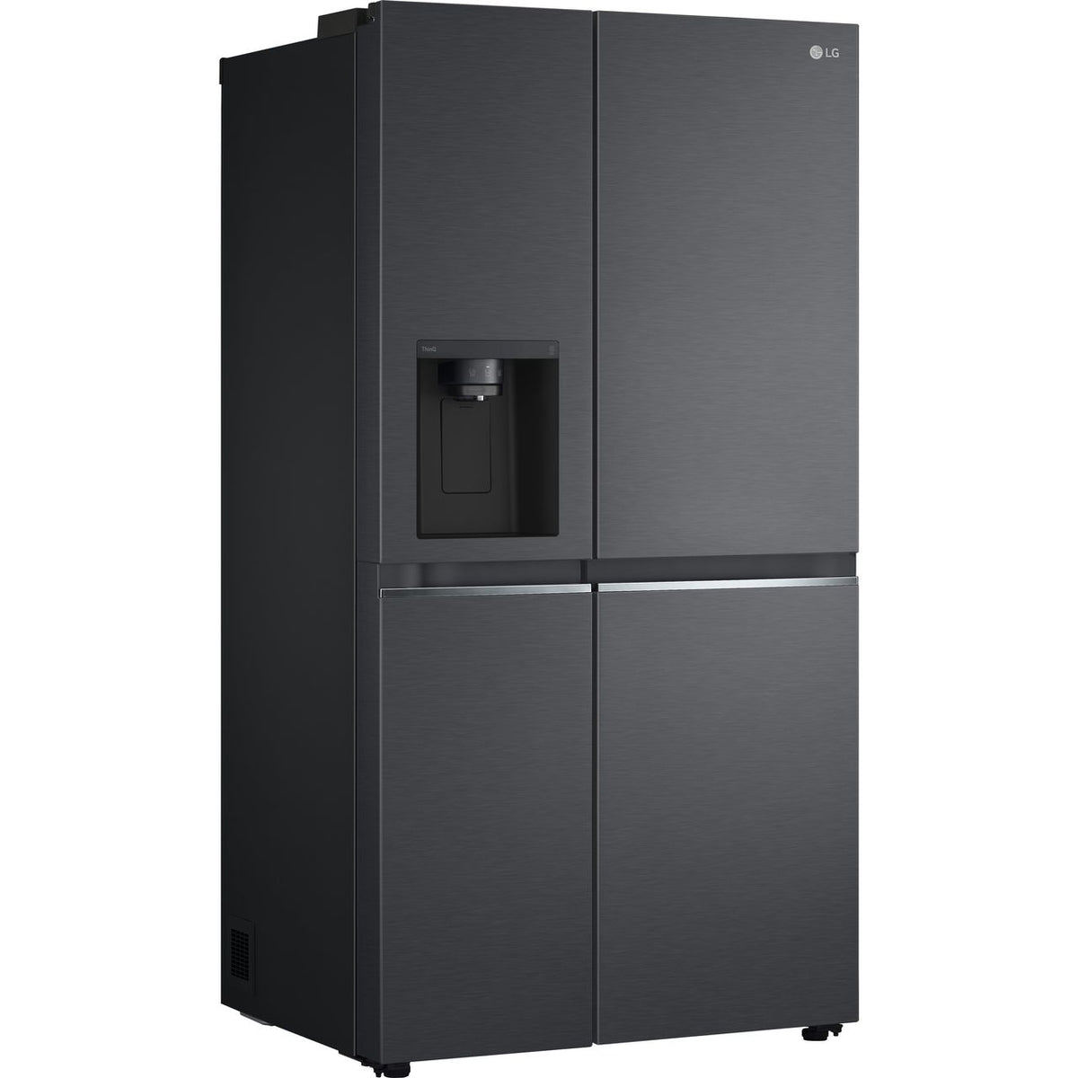 LG NatureFRESH™ GSLV71MCTD Wifi Connected Non-Plumbed Frost Free American Fridge Freezer - Matte Black - D Rated