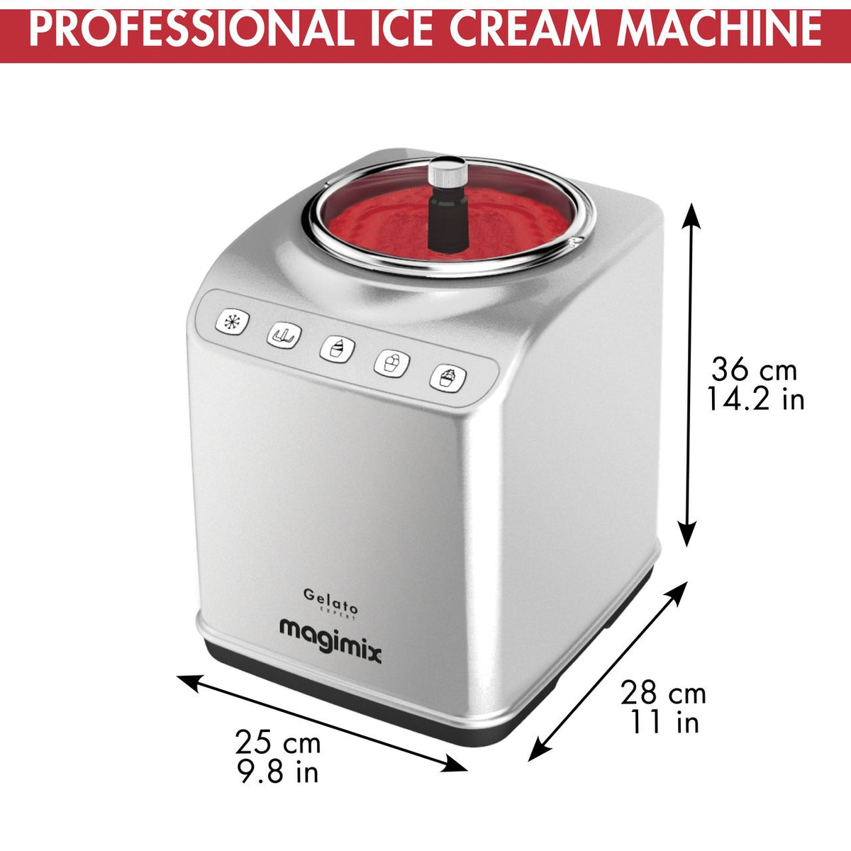 Magimix Gelato Expert 11680 Ice Cream Maker - Stainless Steel