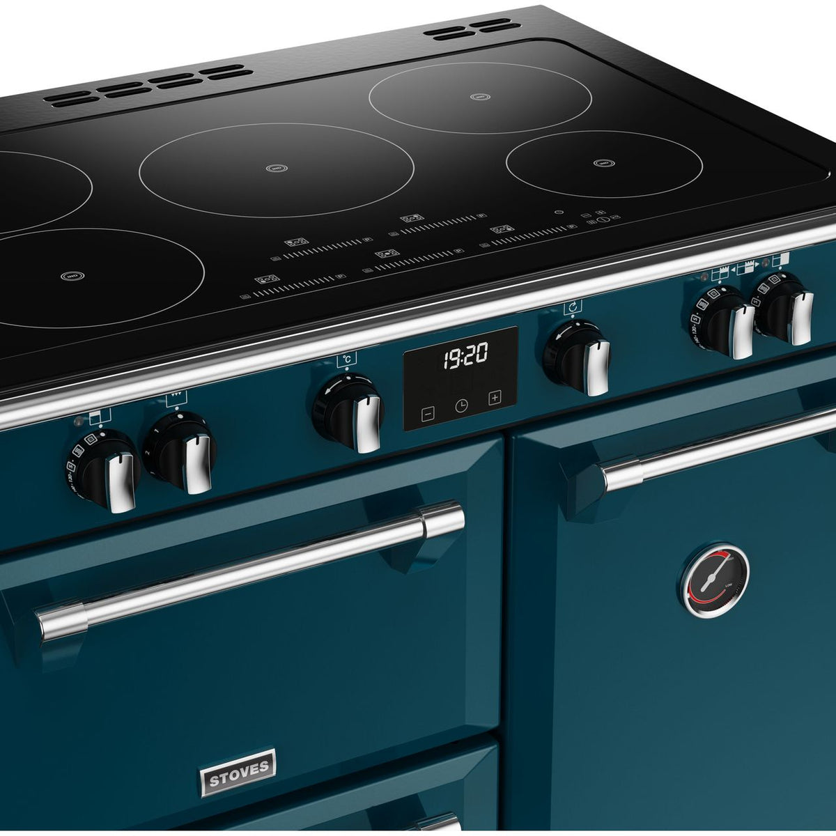 Stoves Richmond Deluxe ST DX RICH D900Ei TCH KTE Electric Range Cooker with Induction Hob - Kingfisher Teal - A Rated