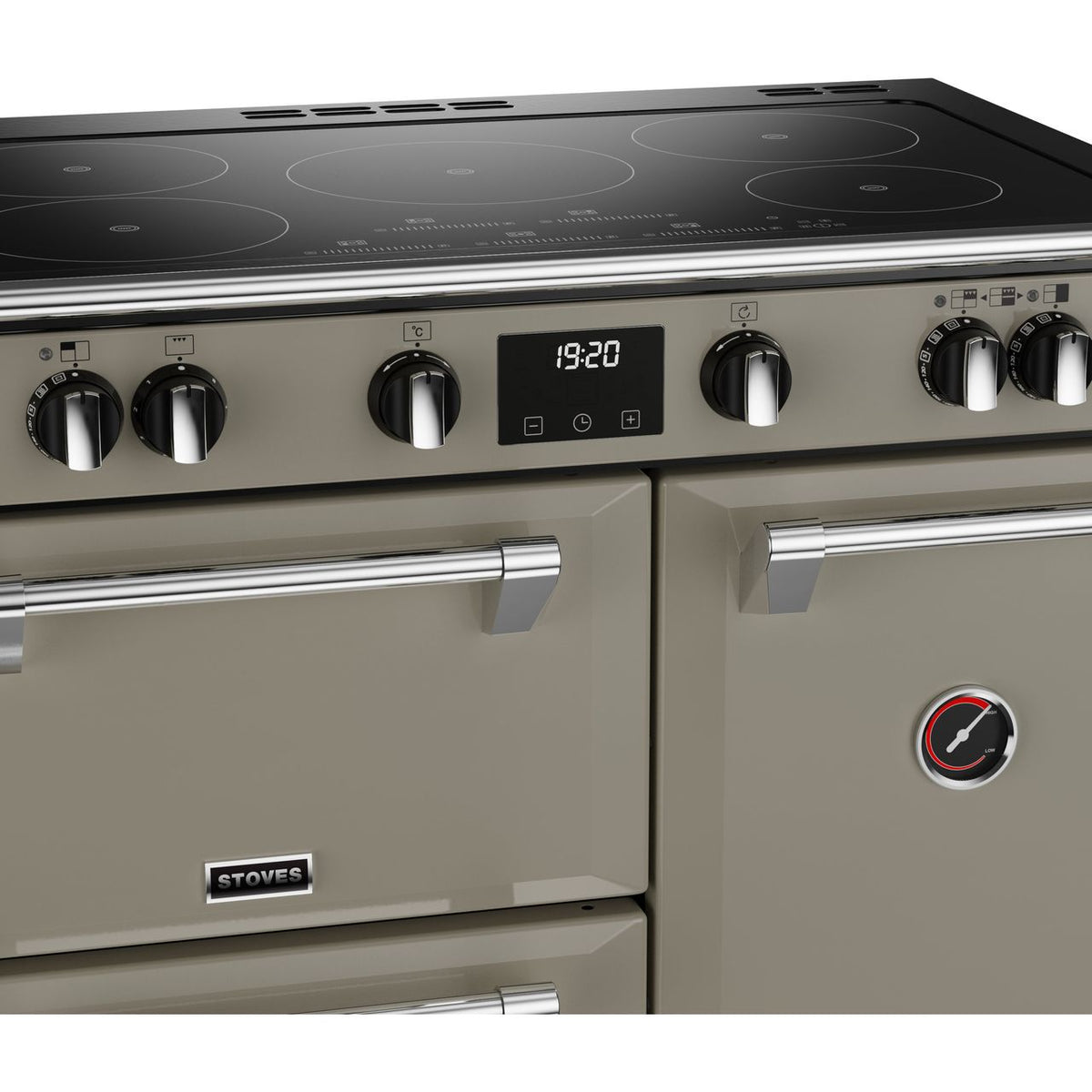 Stoves Richmond Deluxe ST DX RICH D900Ei TCH PMU Electric Range Cooker with Induction Hob - Porcini Mushroom - A-A Rated