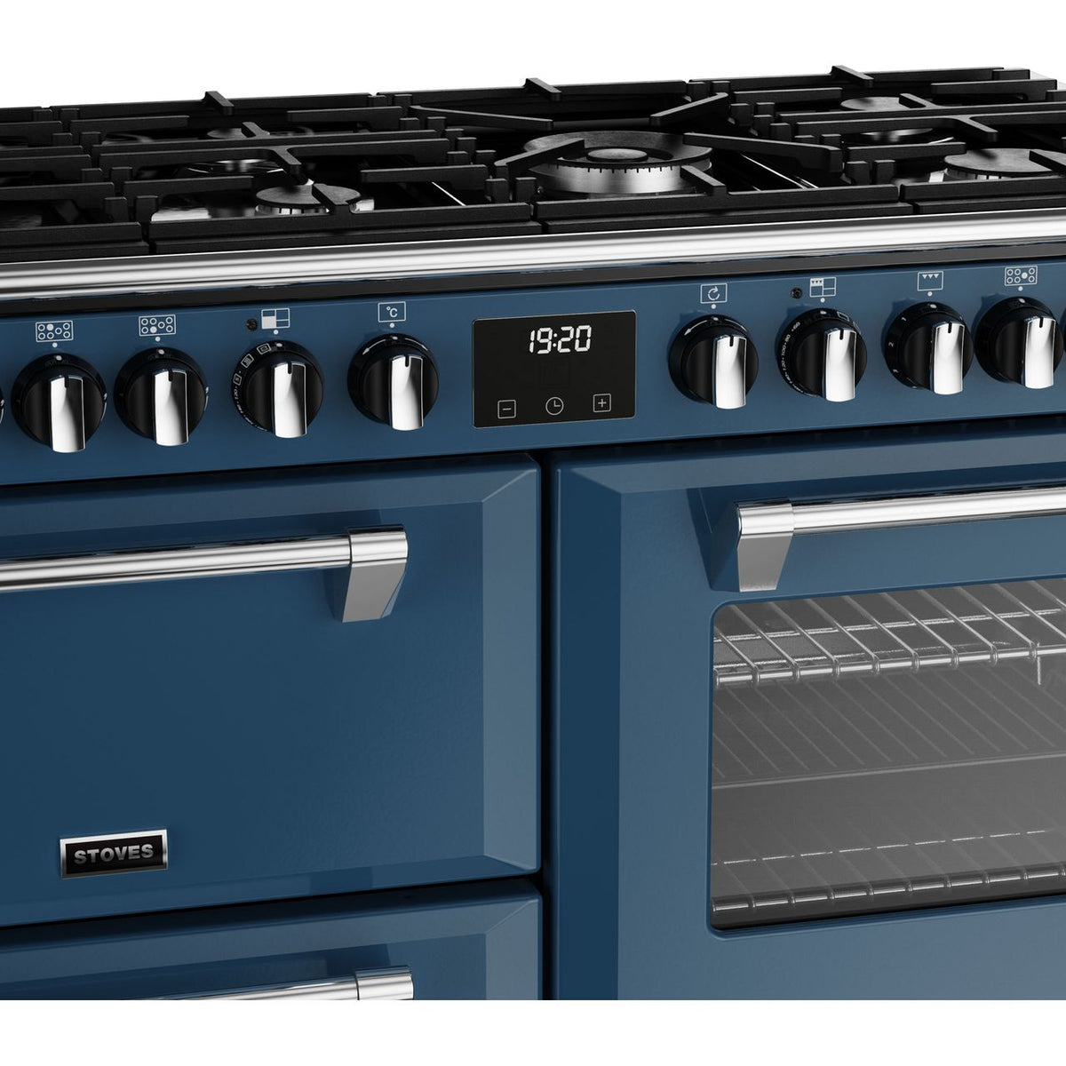 Stoves Richmond Deluxe ST DX RICH D1100DF TBL Dual Fuel Range Cooker - Thunder Blue - A Rated