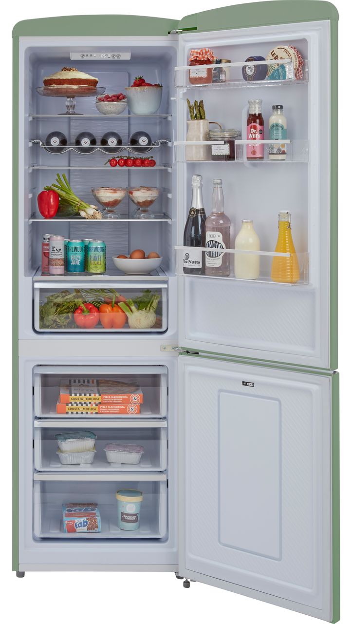 CDA Florence Meadow 60-40 Frost Free Fridge Freezer - Meadow Green - D Rated