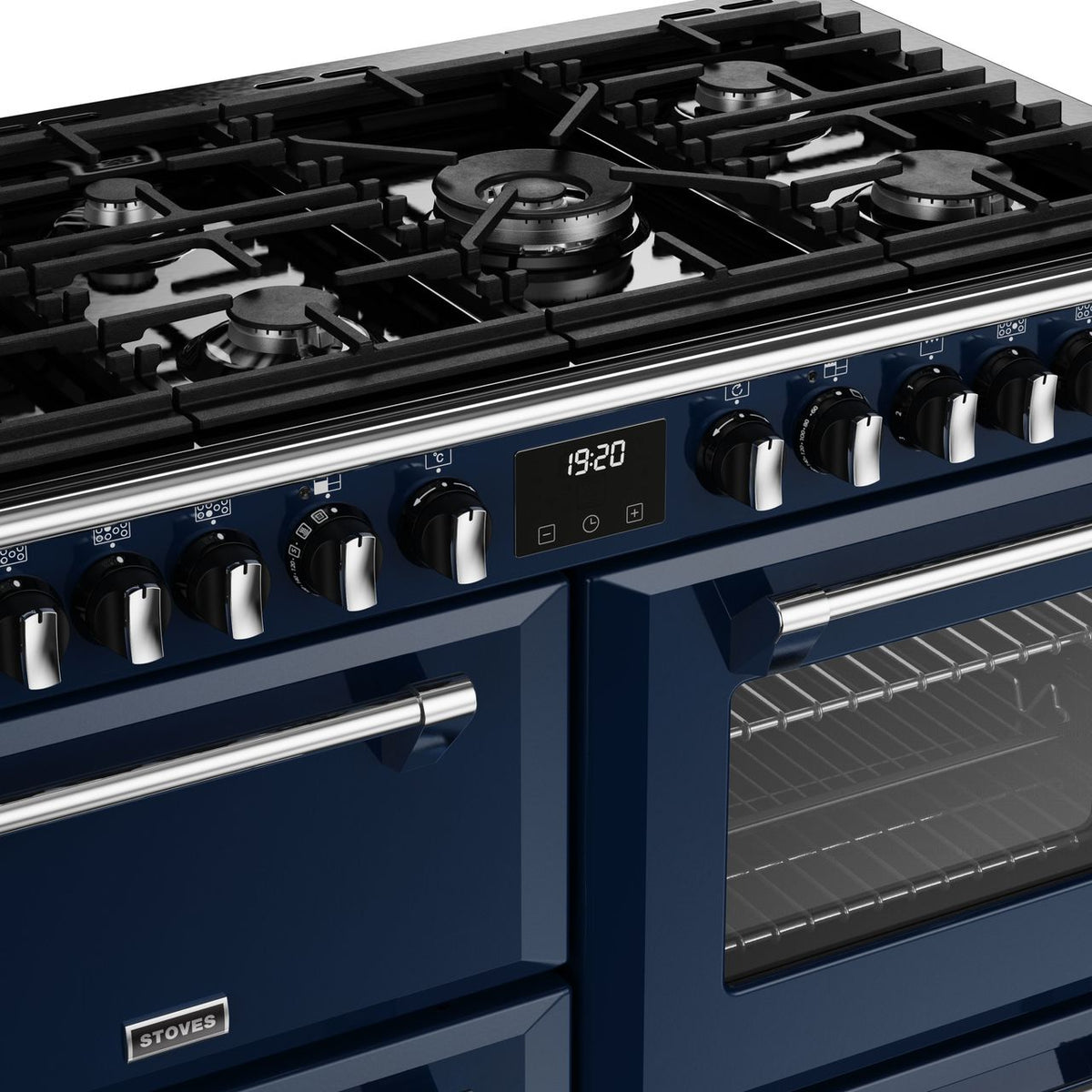 Stoves Richmond Deluxe ST DX RICH D1100DF MBL Dual Fuel Range Cooker - Midnight Blue - A Rated