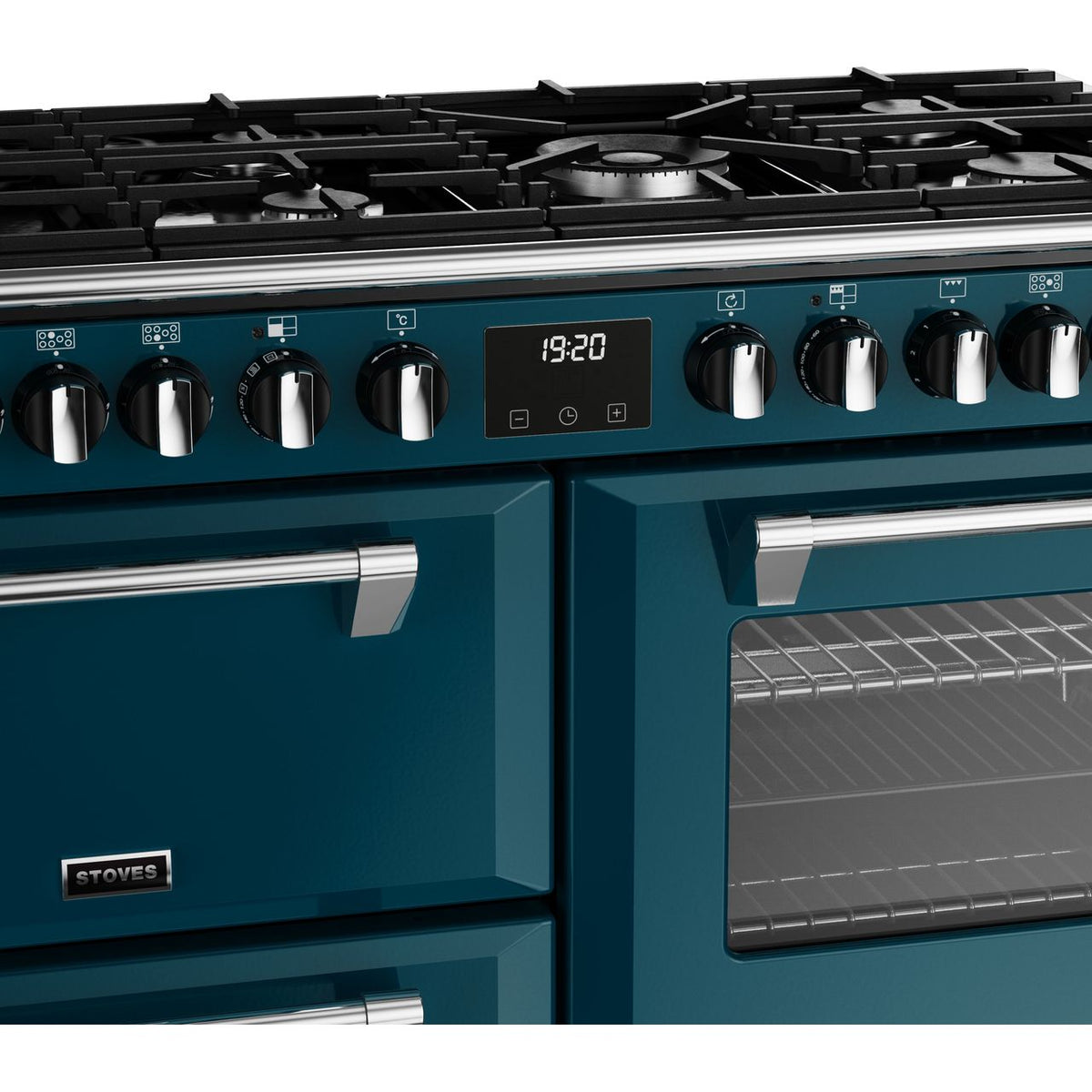 Stoves Richmond Deluxe ST DX RICH D1100DF KTE Dual Fuel Range Cooker - Kingfisher Teal - A Rated