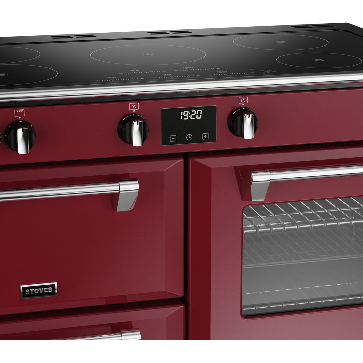 Stoves Richmond Deluxe ST DX RICH D1100Ei TCH CRE Electric Range Cooker with Induction Hob - Chilli Red - A Rated