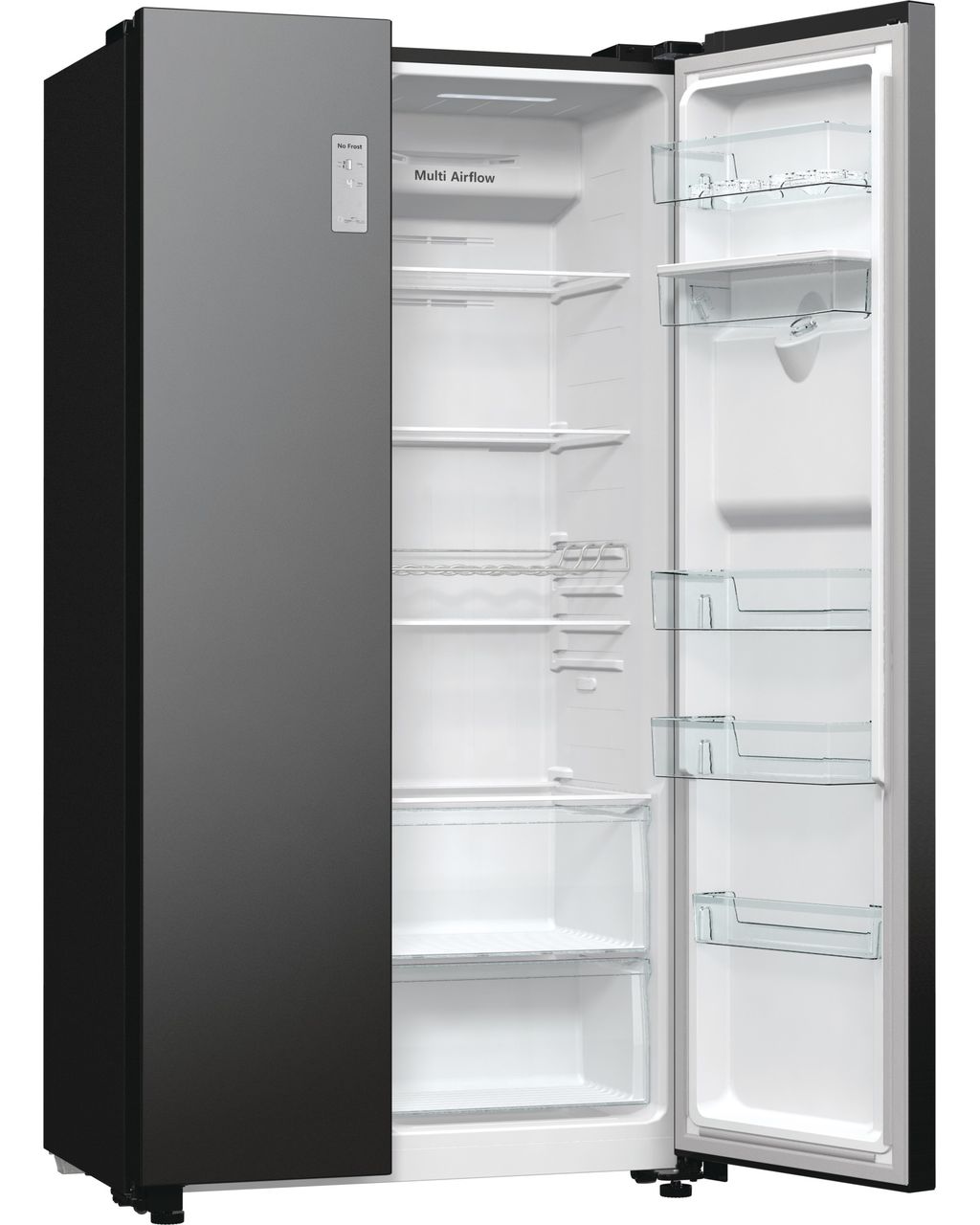 Fridgemaster MS91547BFE Non-Plumbed Total No Frost American Fridge Freezer - Black - E Rated