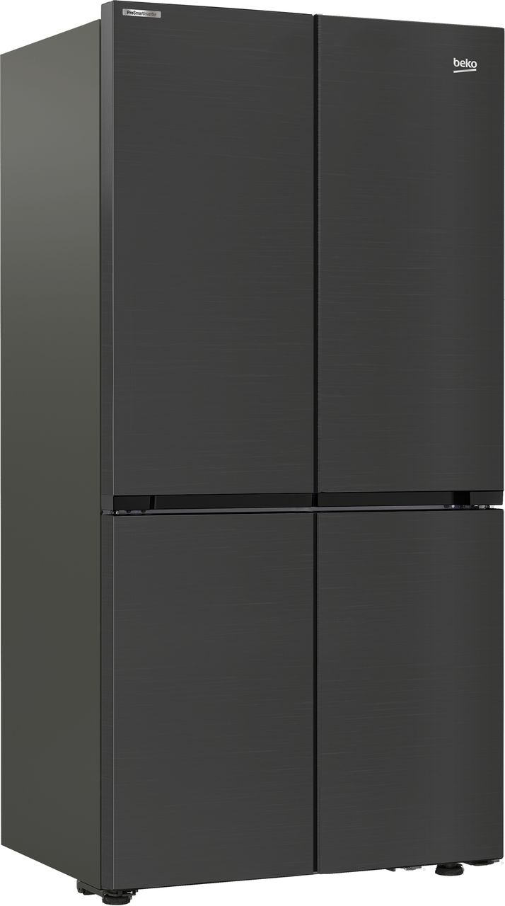 Beko GN446224VPZ Frost Free American Fridge Freezer - Black Steel - E Rated