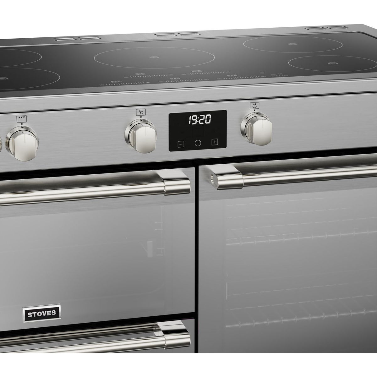 Stoves Sterling Deluxe ST DX STER D1100Ei TCH SS Electric Range Cooker with Induction Hob - Stainless Steel - A-A-A Rated