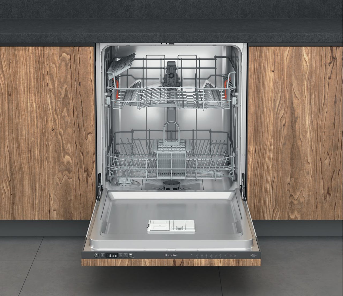 Hotpoint H2IHD526BUK Fully Integrated Standard Dishwasher - Black Control Panel - E Rated