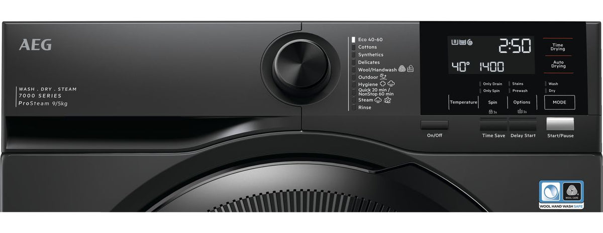 AEG ProSteam® Technology LWR7196U4B 9Kg - 5Kg Washer Dryer with 1600 rpm - Graphite - D Rated