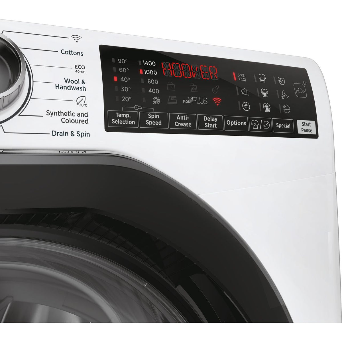 Hoover H-WASH 350 H3WPS4106TMB6-80 10kg Washing Machine with 1400 rpm - White - A Rated