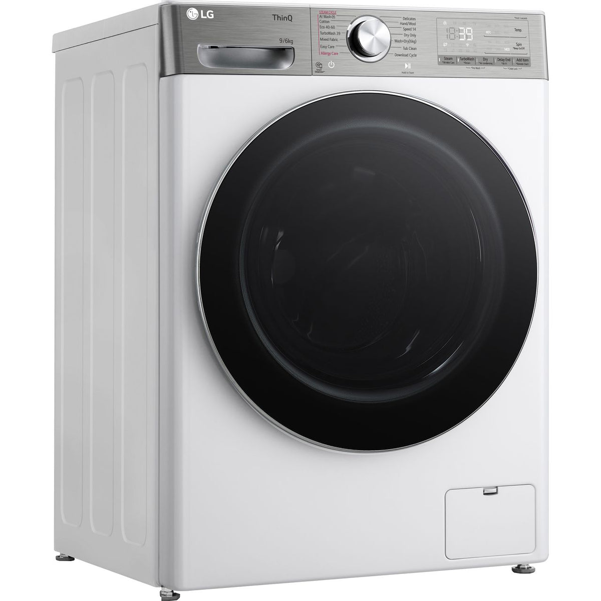 LG FWY996WCTN4 Wifi Connected 9Kg - 6Kg Washer Dryer with 1400 rpm - White - D Rated