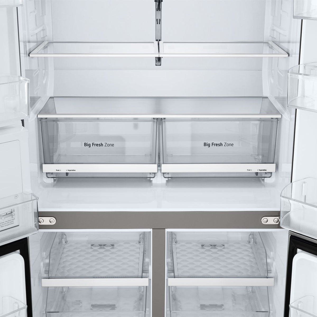 LG NatureFRESH™ GML960PYFE Wifi Connected Plumbed Frost Free American Fridge Freezer - Prime Silver - E Rated