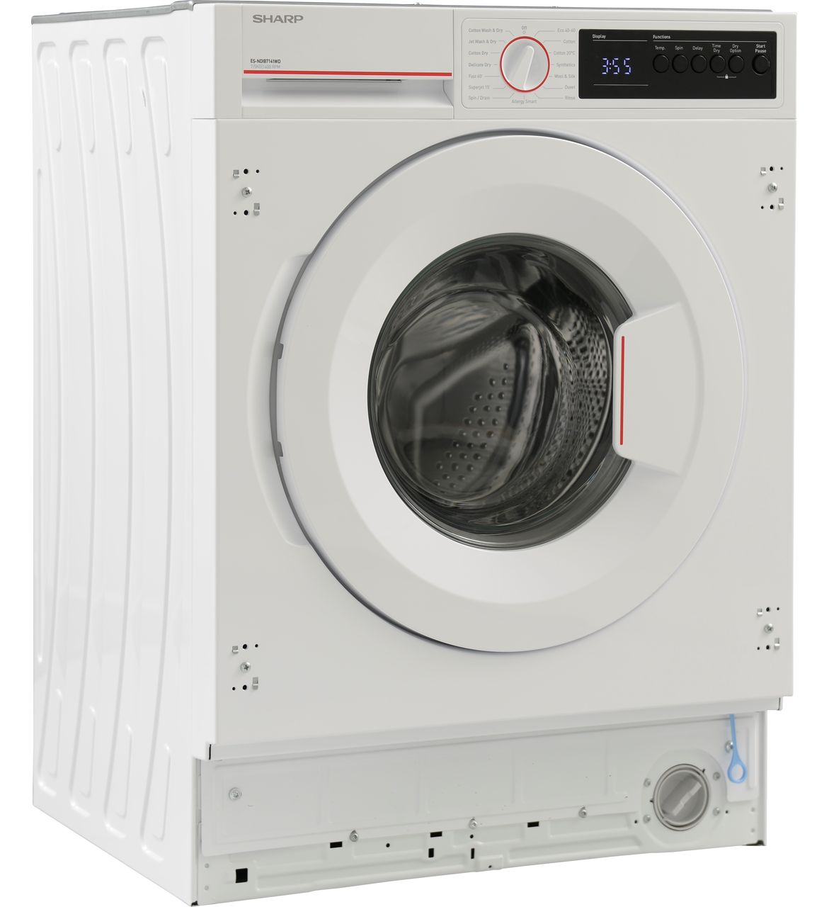 Sharp ES-NDIB7141WD Integrated 7Kg - 5Kg Washer Dryer with 1400 rpm - White - F Rated