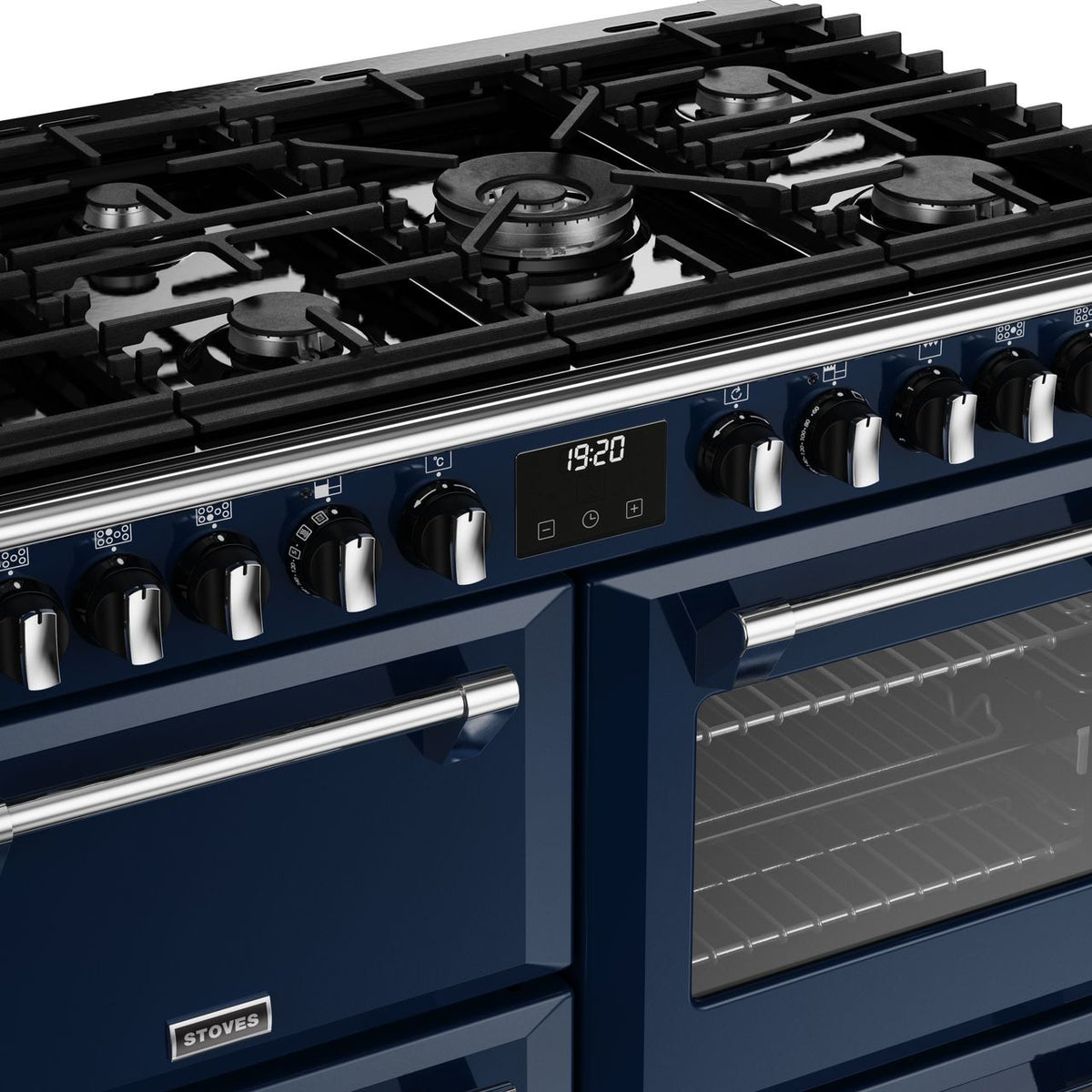 Stoves Richmond Deluxe ST DX RICH D1000DF MBL Dual Fuel Range Cooker - Midnight Blue - A Rated