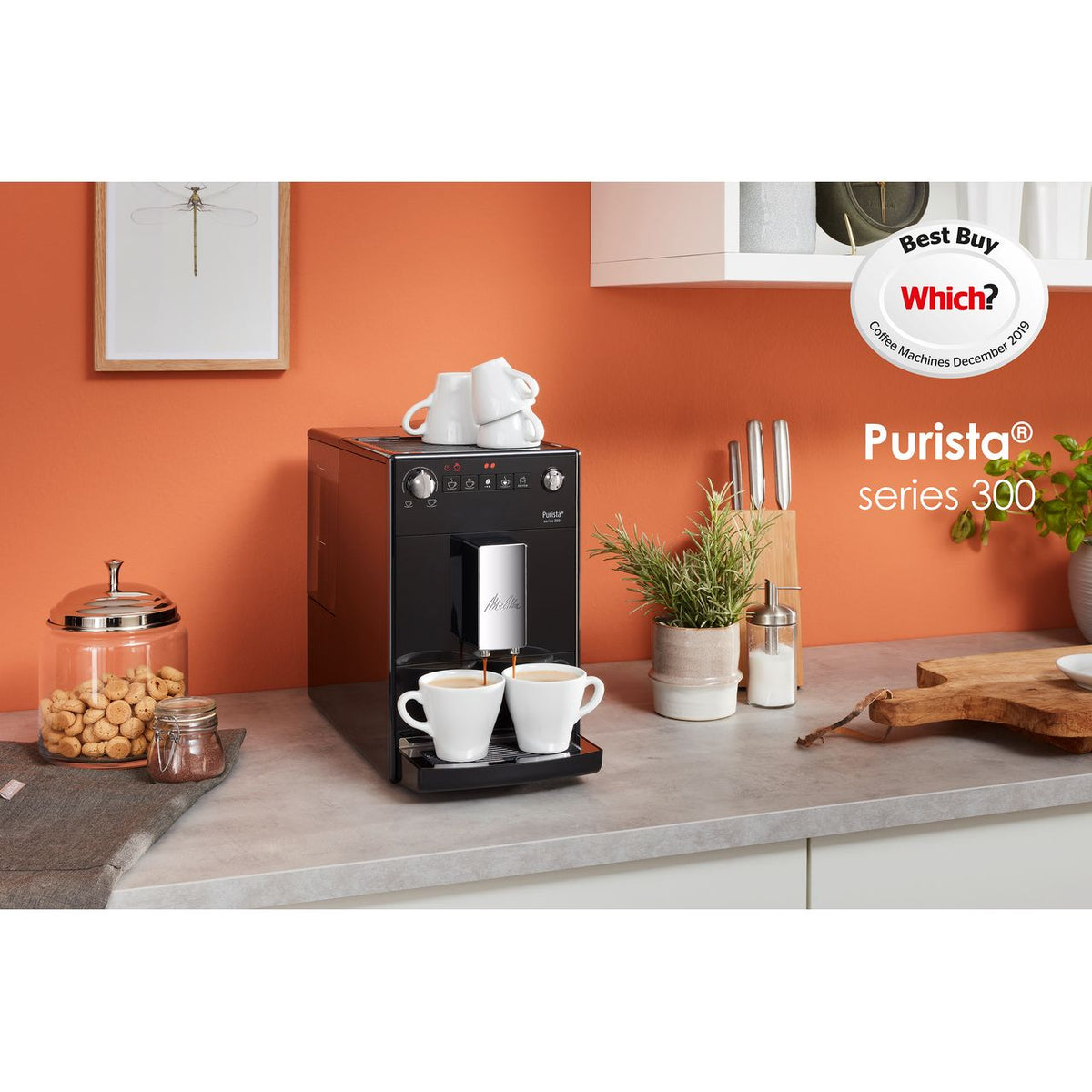 Melitta Purista Black F230-102 6766034 Bean to Cup Coffee Machine - Black