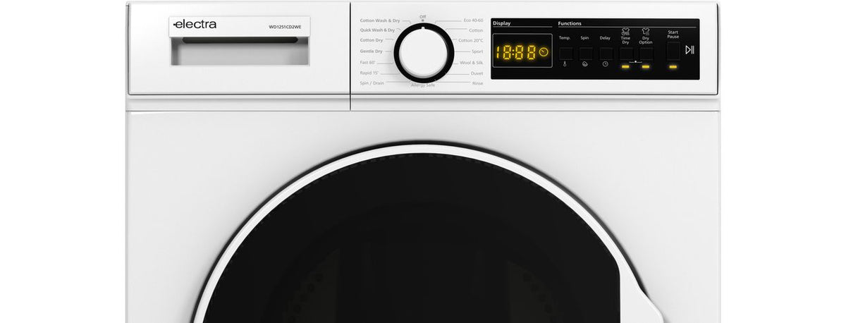 Electra WD1251CD2WE 7Kg - 5Kg Washer Dryer with 1200 rpm - White - F Rated