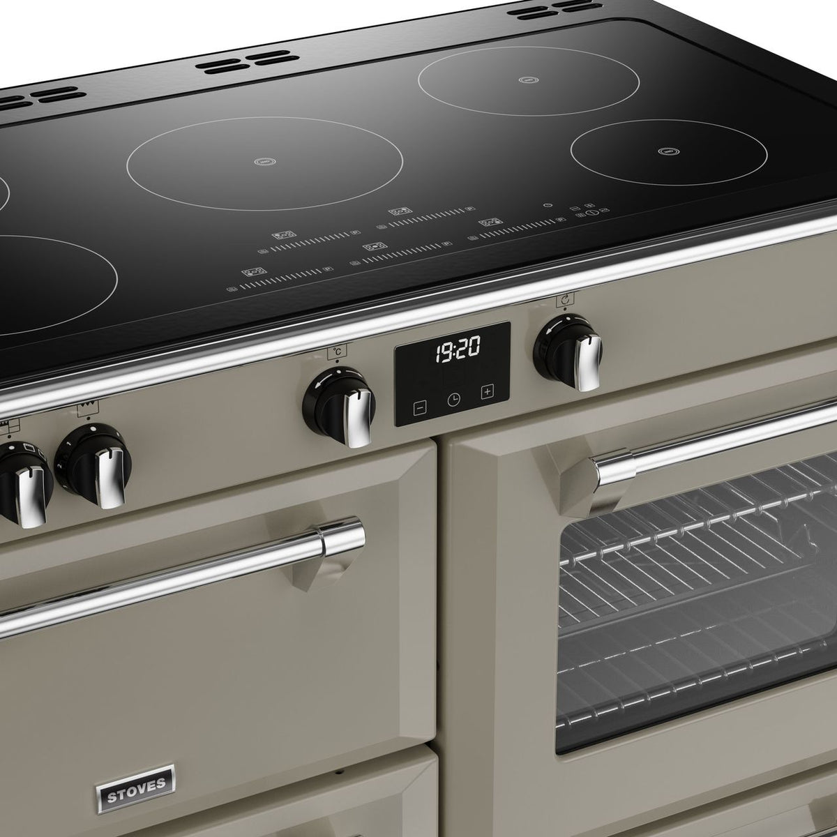 Stoves Richmond Deluxe ST DX RICH D1100Ei TCH PM Electric Range Cooker with Induction Hob - Porcini Mushroom - A Rated