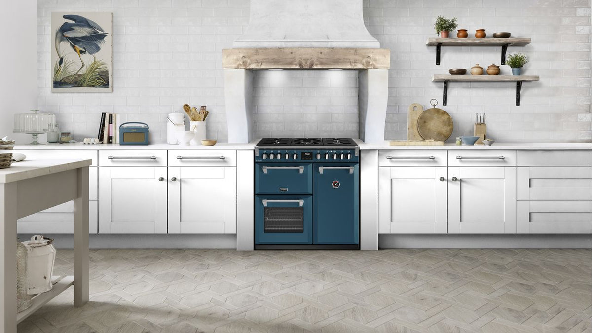 Stoves Richmond Deluxe ST DX RICH D900DF KTE_ Dual Fuel Range Cooker - Kingfisher Teal - A Rated