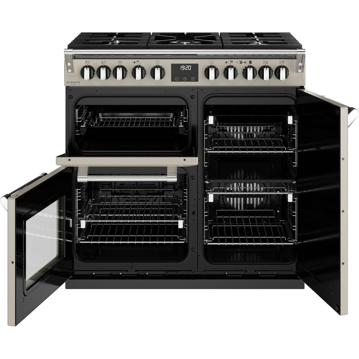 Stoves Richmond Deluxe ST DX RICH D900DF PMU_ Dual Fuel Range Cooker - Porcini Mushroom - A Rated