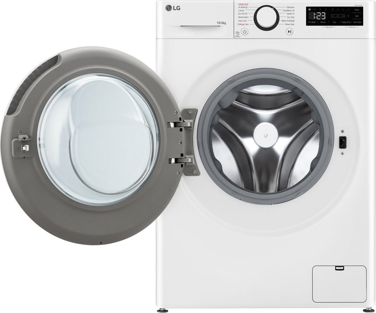 LG TurboWash™360 FWY706WWTN1 10Kg - 6Kg Washer Dryer with 1400 rpm - White - D Rated