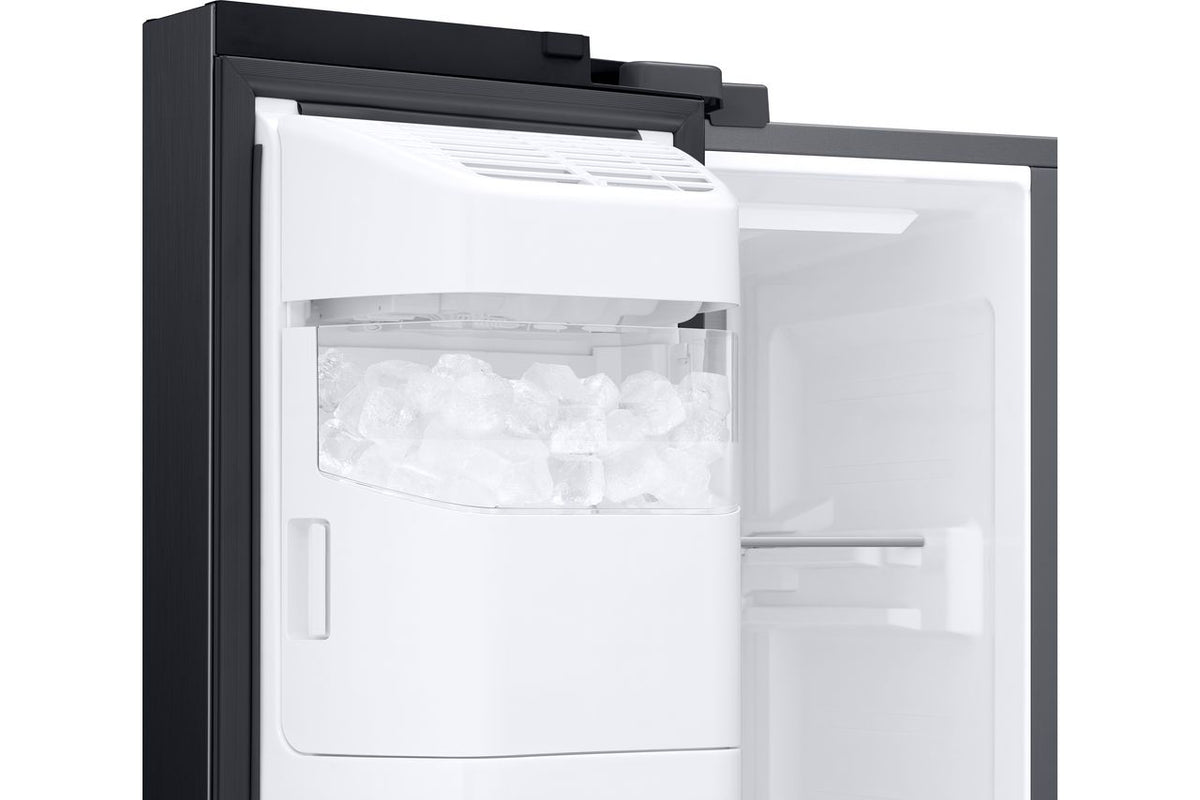 Samsung Series 8 RS68CG885EB1 Wifi Connected Plumbed Total No Frost American Fridge Freezer - Black - Stainless Steel - E Rated