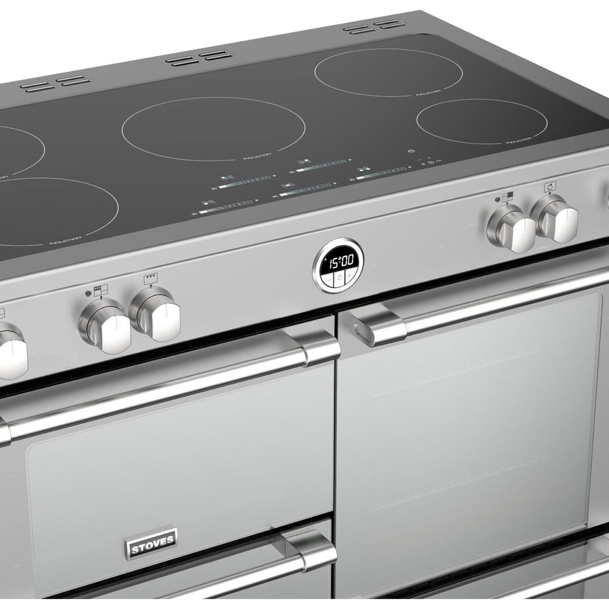 Stoves Sterling ST STER S1000Ei MK22 SS 100cm Electric Range Cooker with Induction Hob - Stainless Steel - A Rated