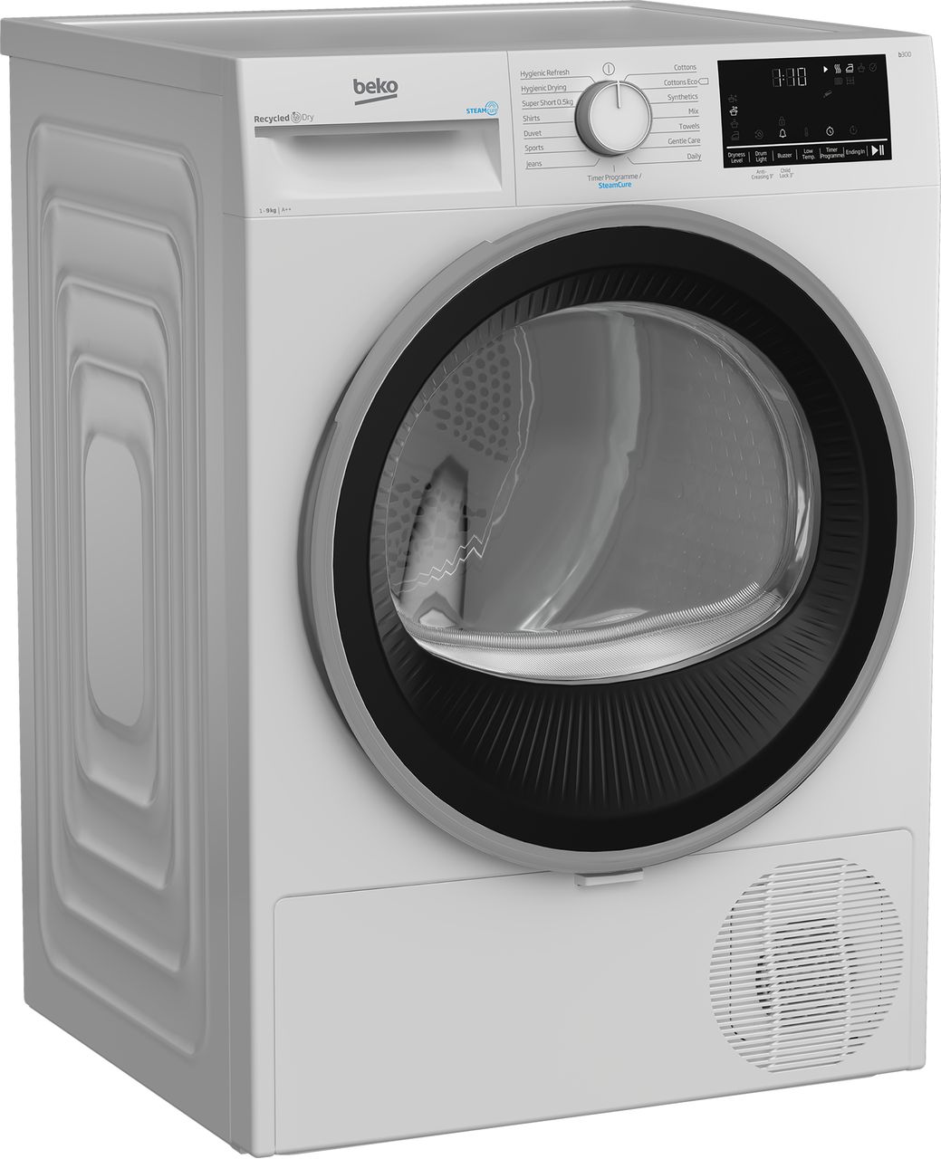 Beko SteamCure RecycledTub® B3T49231DW 9Kg Heat Pump Tumble Dryer - White - A++ Rated