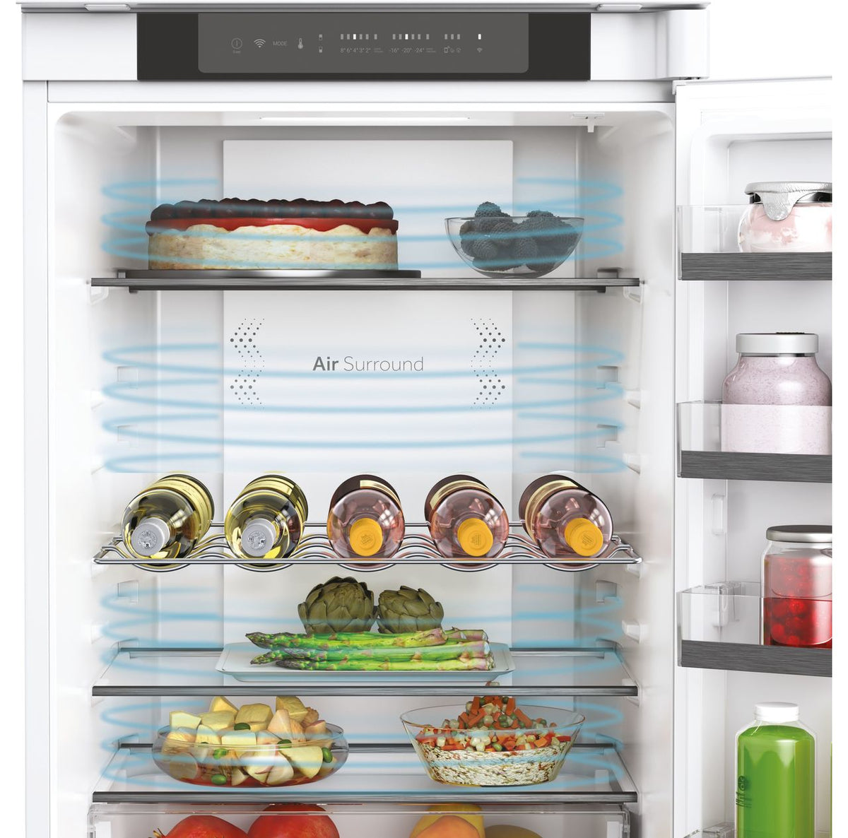 Haier Series 6 HBW5518DK Wifi Connected Integrated 70-30 Total No Frost Fridge Freezer with Sliding Door Fixing Kit - White - D Rated