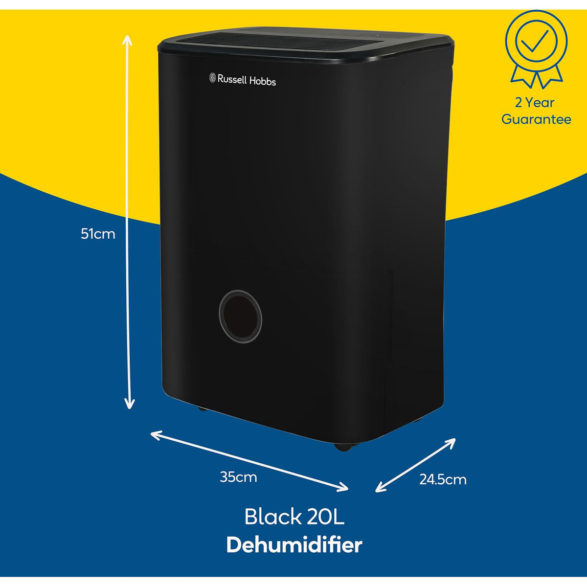 Russell Hobbs RHDH2002B Dehumidifier - Black