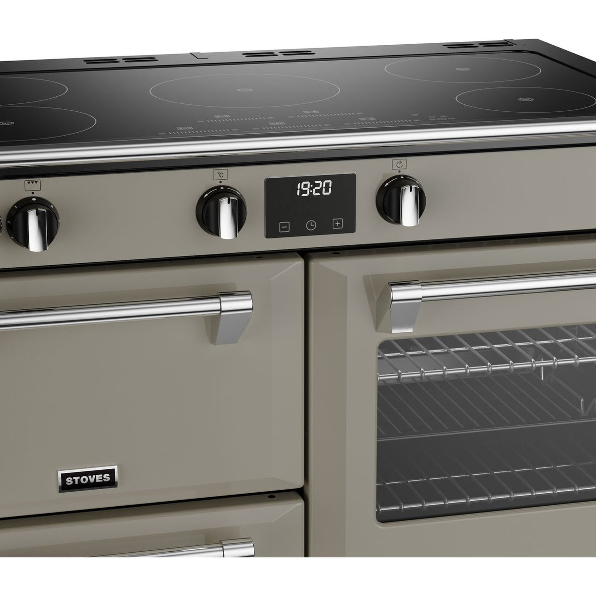 Stoves Richmond Deluxe ST DX RICH D1000Ei TCH PMU Electric Range Cooker with Induction Hob - Porcini Mushroom - A Rated