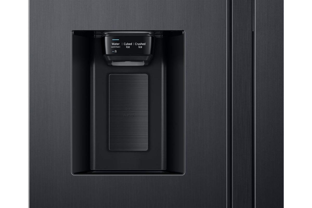 Samsung Series 8 RS68CG885EB1 Wifi Connected Plumbed Total No Frost American Fridge Freezer - Black - Stainless Steel - E Rated