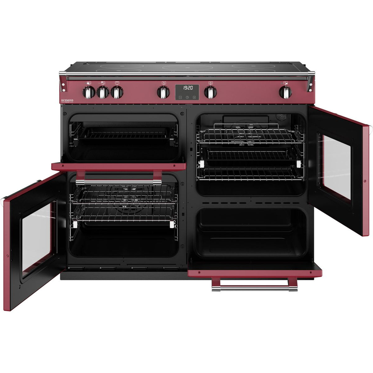 Stoves Richmond Deluxe ST DX RICH D1100Ei TCH CRE Electric Range Cooker with Induction Hob - Chilli Red - A Rated