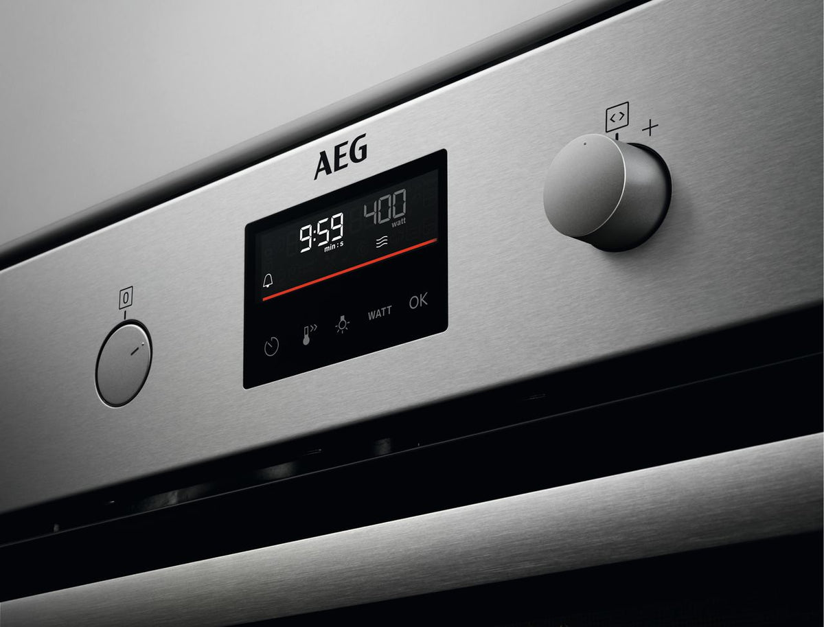 AEG 800 COMBIQUICK KMK365060M Built In Combination Microwave Oven - Stainless Steel