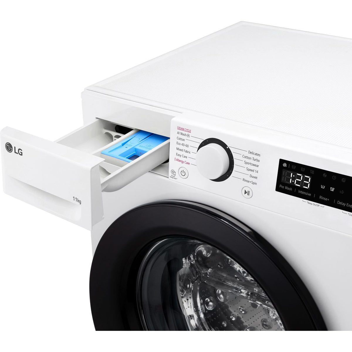 LG TurboWash™ F4Y511WBLN1 11kg Washing Machine with 1400 rpm - White - A Rated