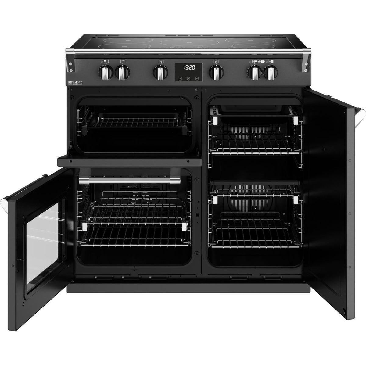 Stoves Richmond Deluxe ST DX RICH D900Ei TCH AGR Electric Range Cooker with Induction Hob - Anthracite - A-A Rated