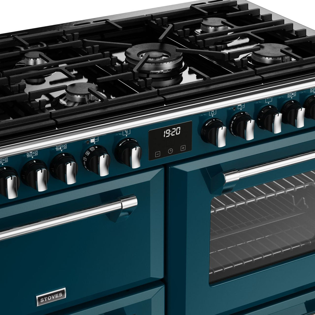 Stoves Richmond Deluxe ST DX RICH D1100DF KTE Dual Fuel Range Cooker - Kingfisher Teal - A Rated