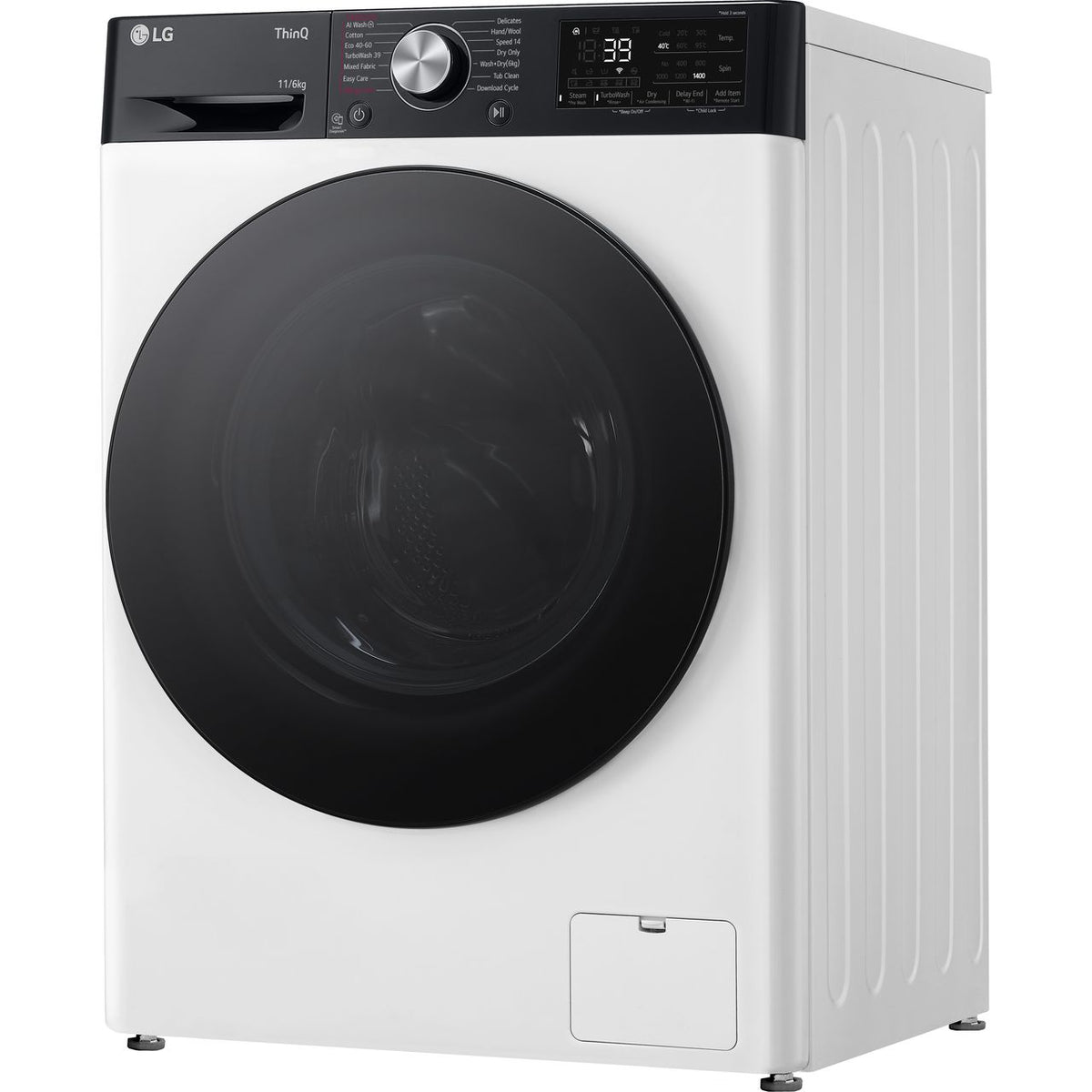 LG TurboWash™360 FWY916WBTN1 Wifi Connected 11Kg - 6Kg Washer Dryer with 1400 rpm - White - D Rated