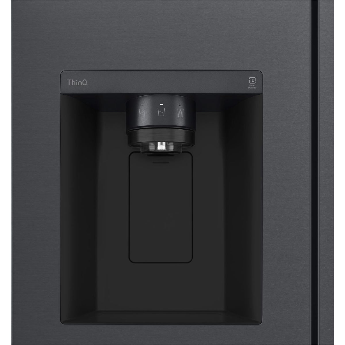 LG NatureFRESH™ GSLV71MCTD Wifi Connected Non-Plumbed Frost Free American Fridge Freezer - Matte Black - D Rated