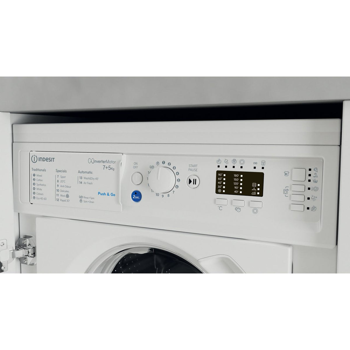 Indesit BIWDIL75148UK Integrated 7Kg - 5Kg Washer Dryer with 1400 rpm - White - E Rated