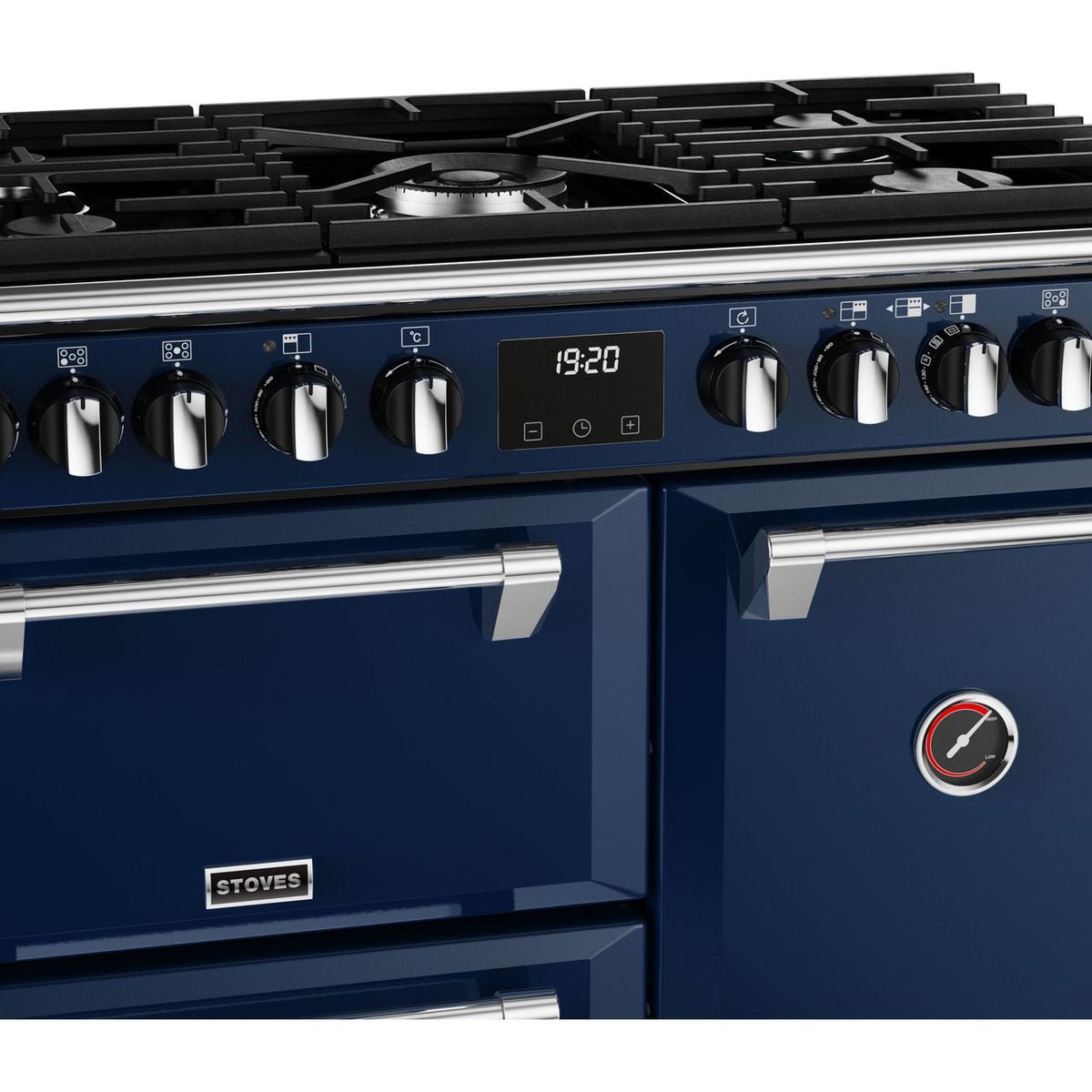 Stoves Richmond Deluxe ST DX RICH D900DF MBL Dual Fuel Range Cooker - Midnight Blue - A Rated